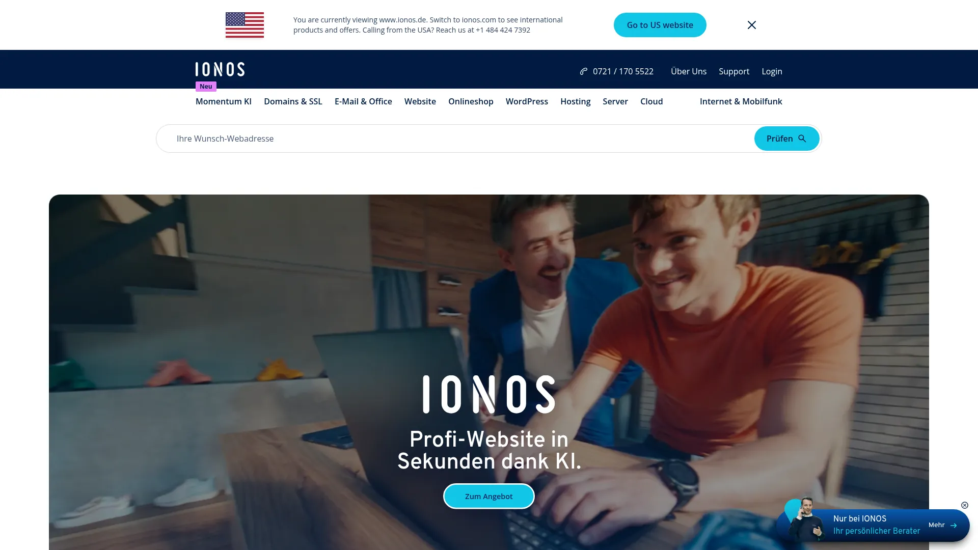 4. IONOS Homepage
