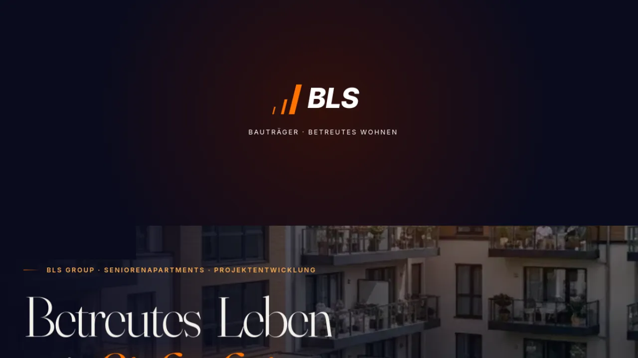 Website-Referenz: BLS Group – Betreutes Seniorenwohnen