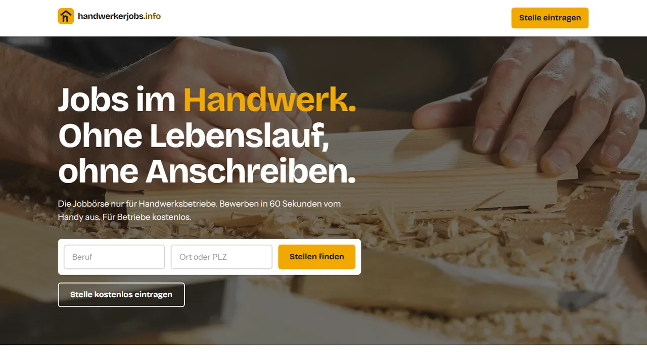 Website-Referenz: handwerkerjobs.info – Jobbörse fürs Handwerk