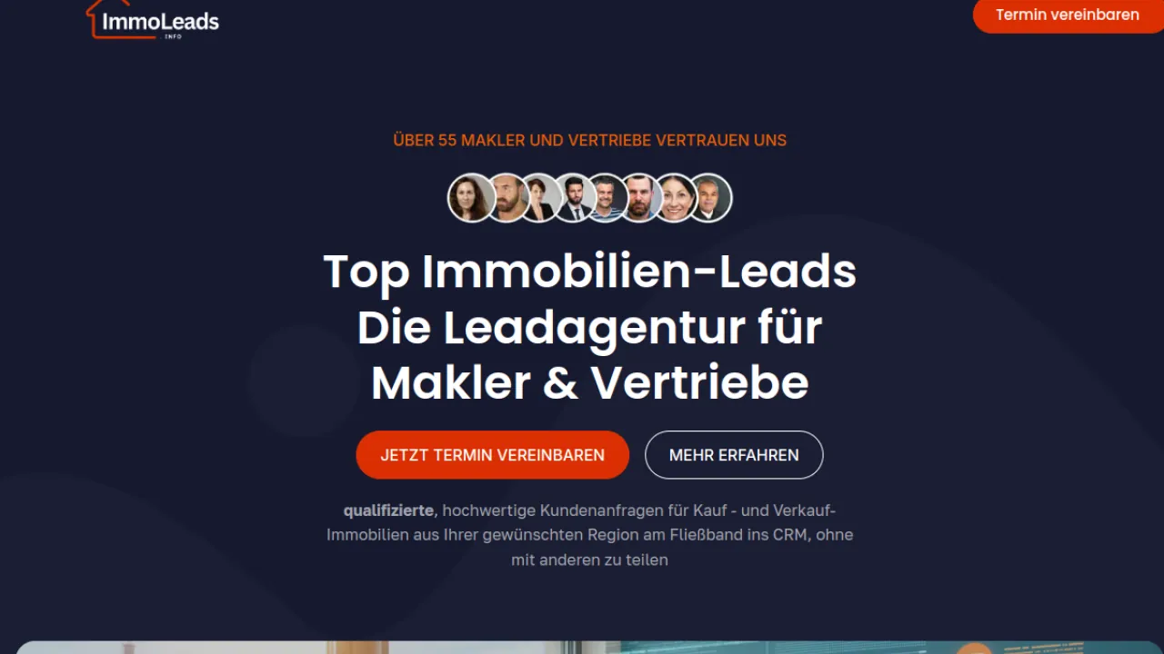 Website-Referenz: ImmoLeads – Immobilien-Leadgenerierung
