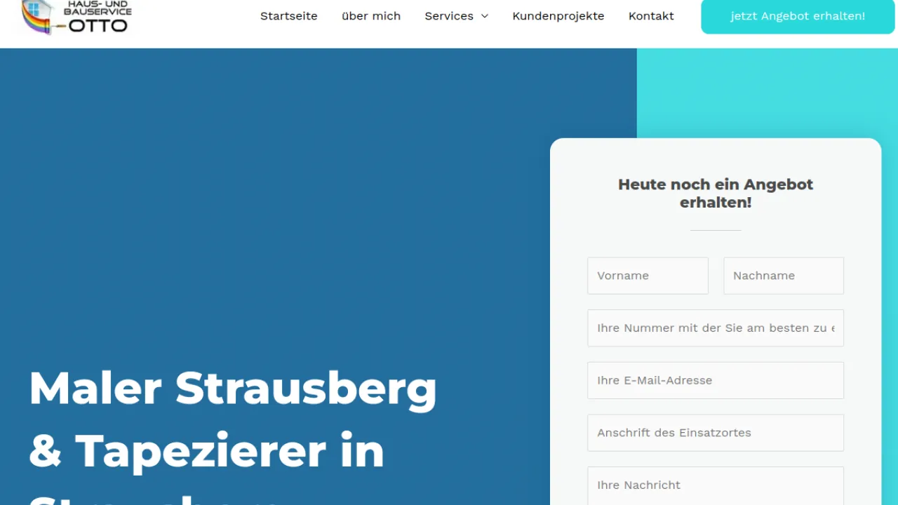 Website-Referenz: Haus- & Bauservice Otto – Maler & Renovierung · Strausberg