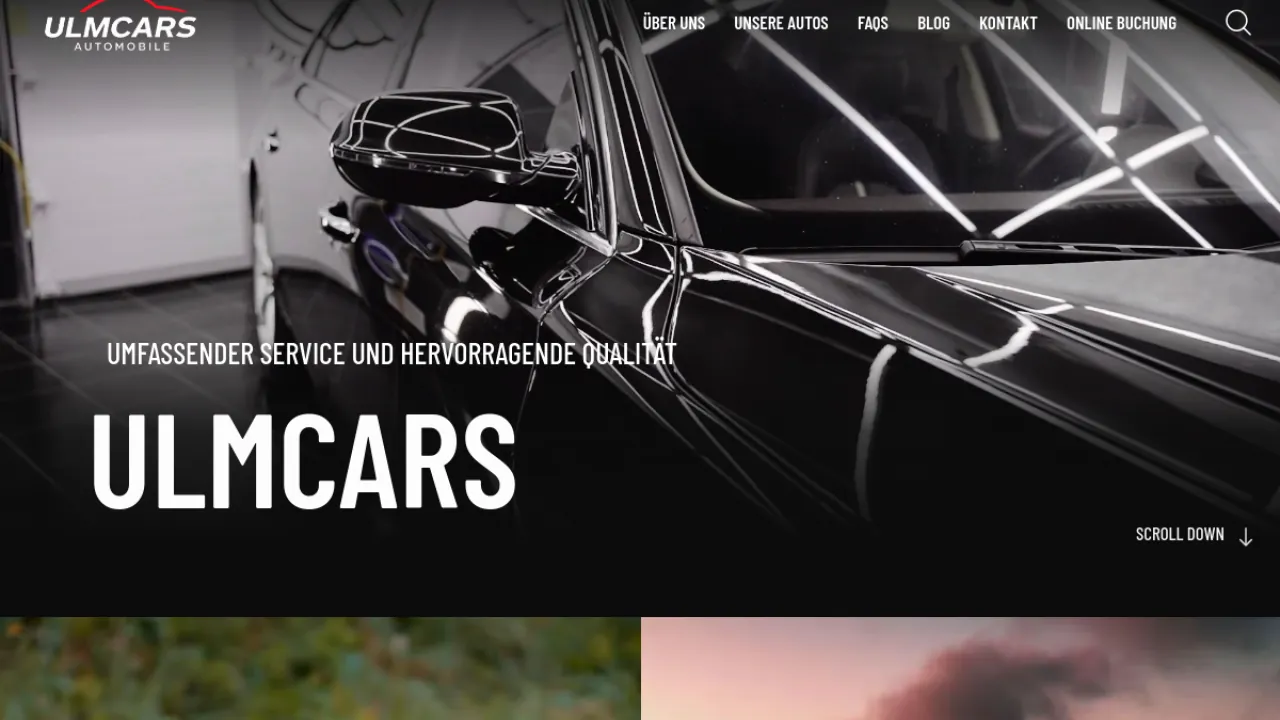 Website-Referenz: ulmcars – Autohandel · Ulm